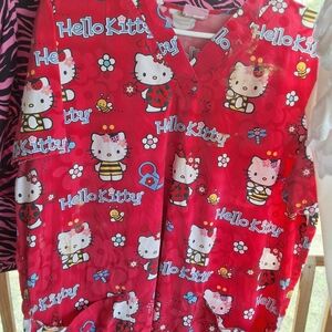 Hello Kitty Women's Pajama Set in Red and White
